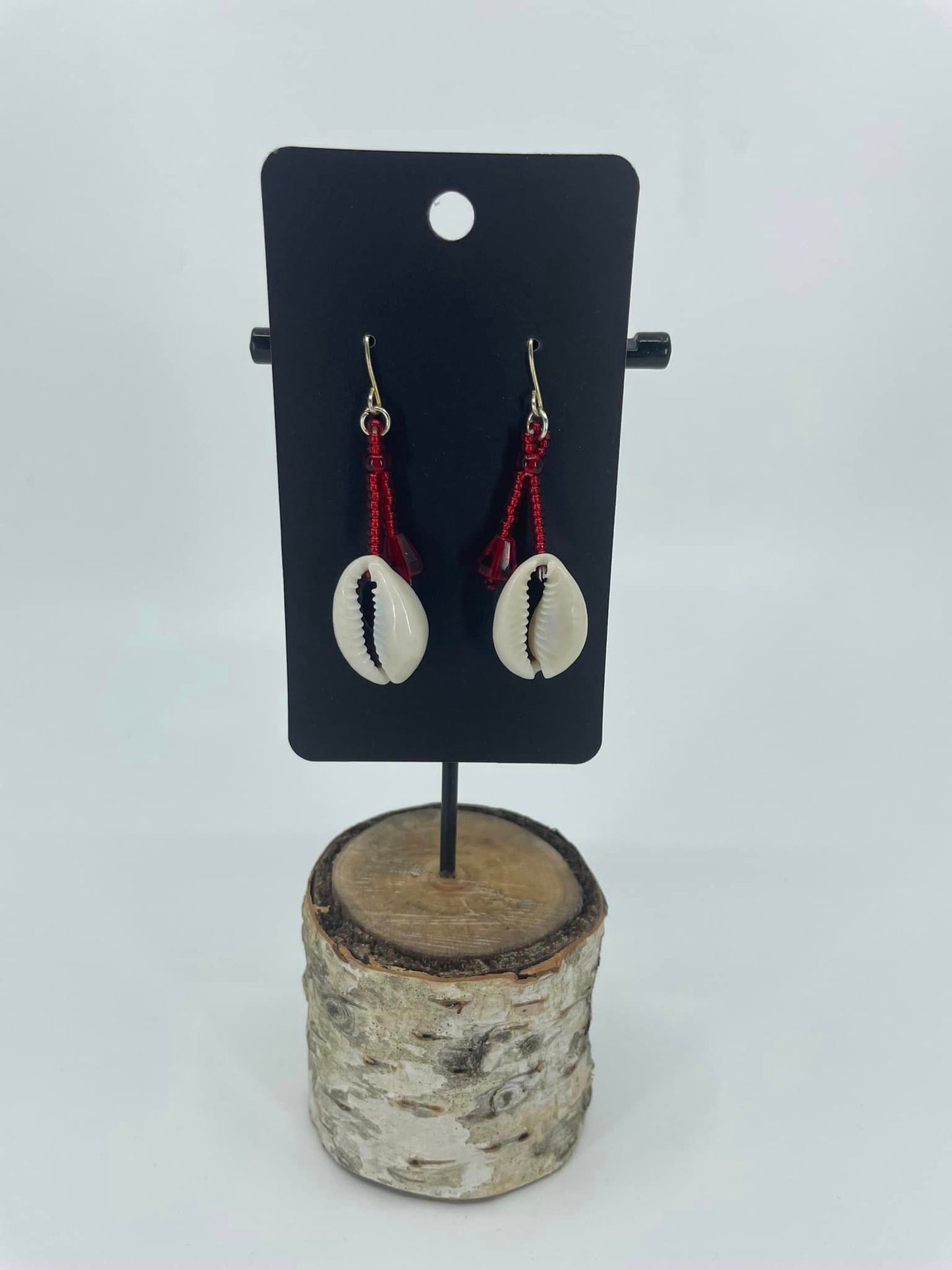Cowrie Beaded Earrings