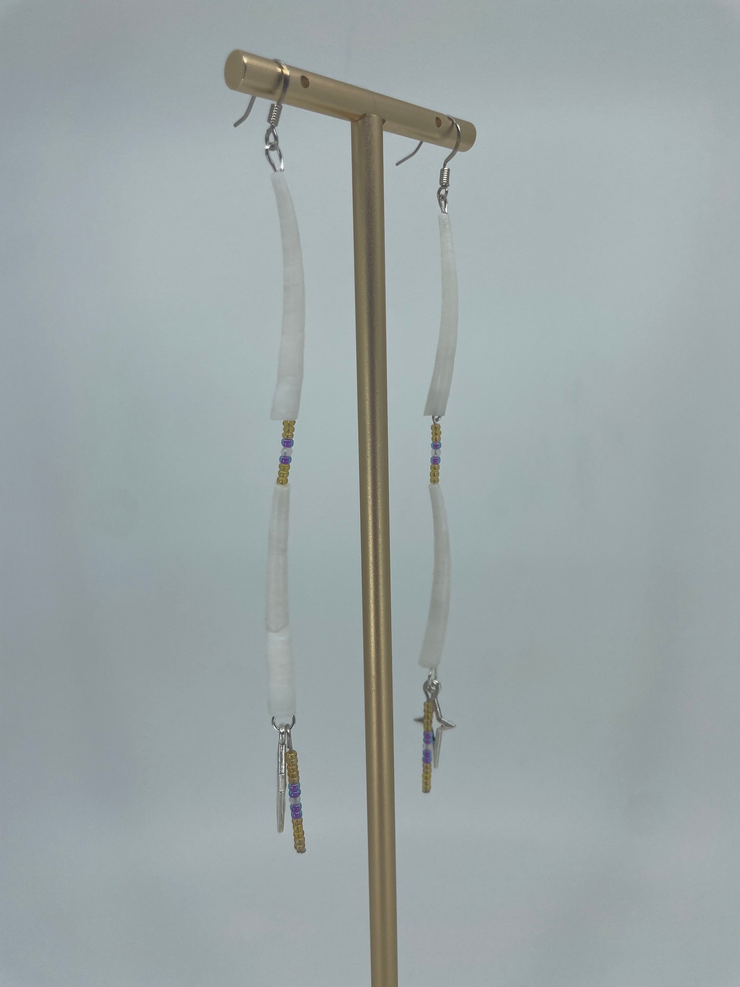Dentalium Dangle Earrings