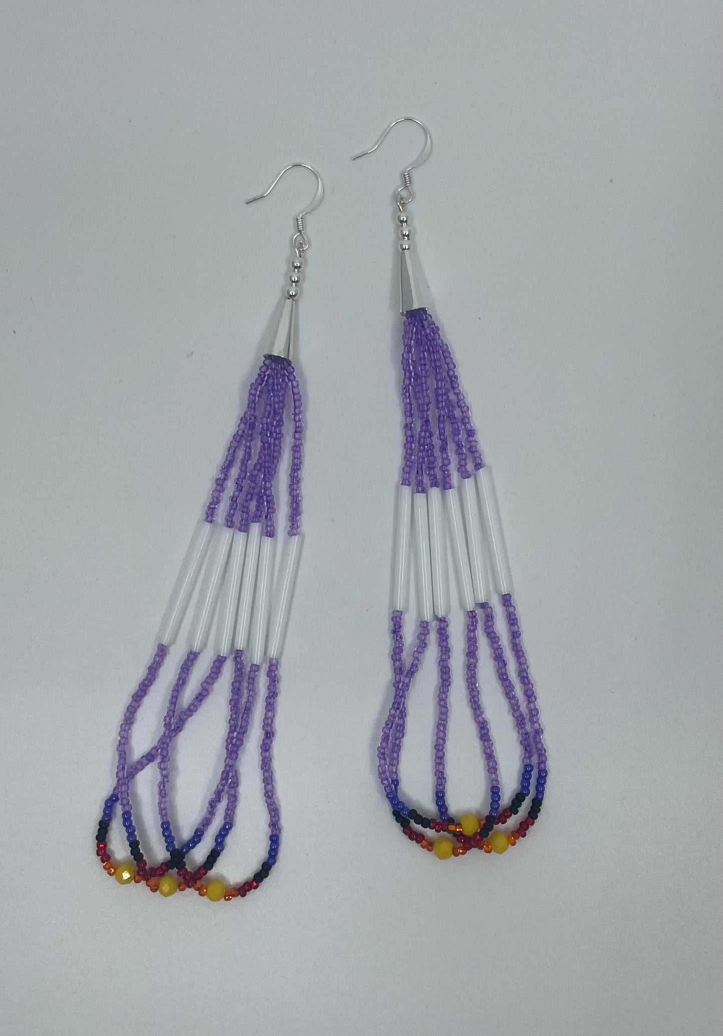 Purple Fringe Earrings