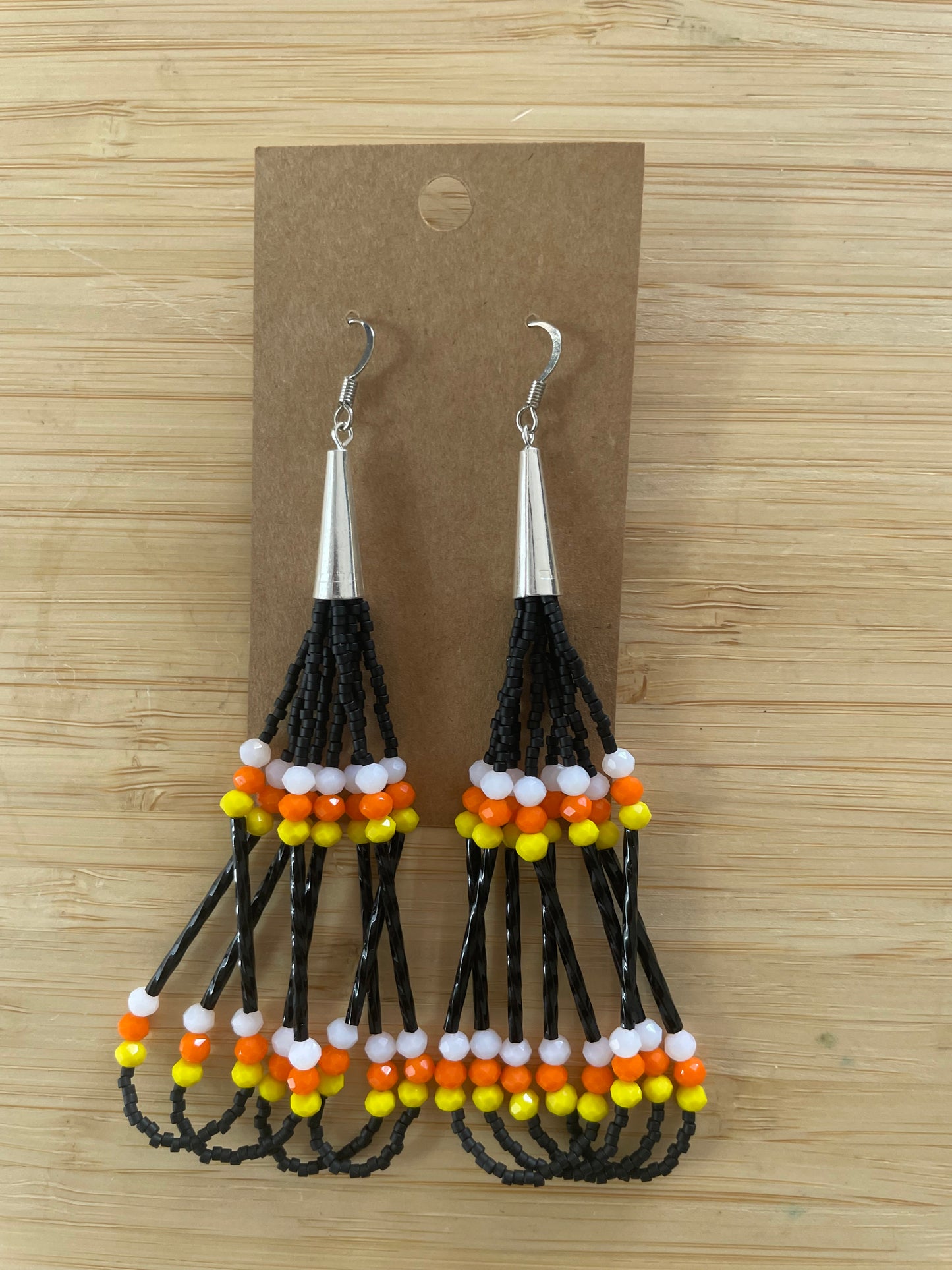Candy Corn Fringe Earrings