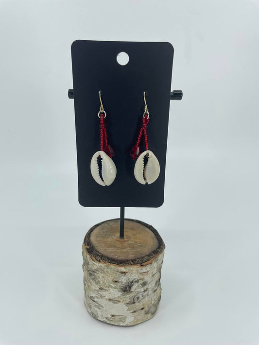 Cowrie Beaded Earrings