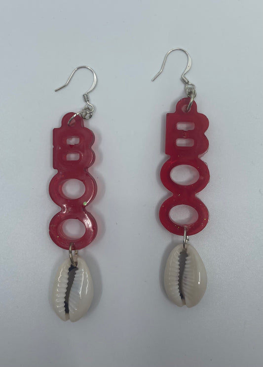 BOO Cowrie Shell Dangle Earrings