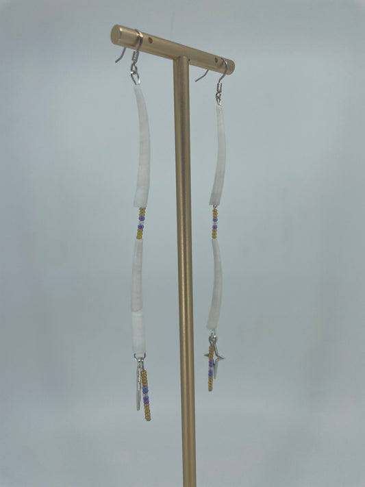 Dentalium Dangle Earrings