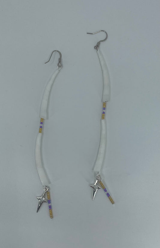 Dentalium Dangle Earrings