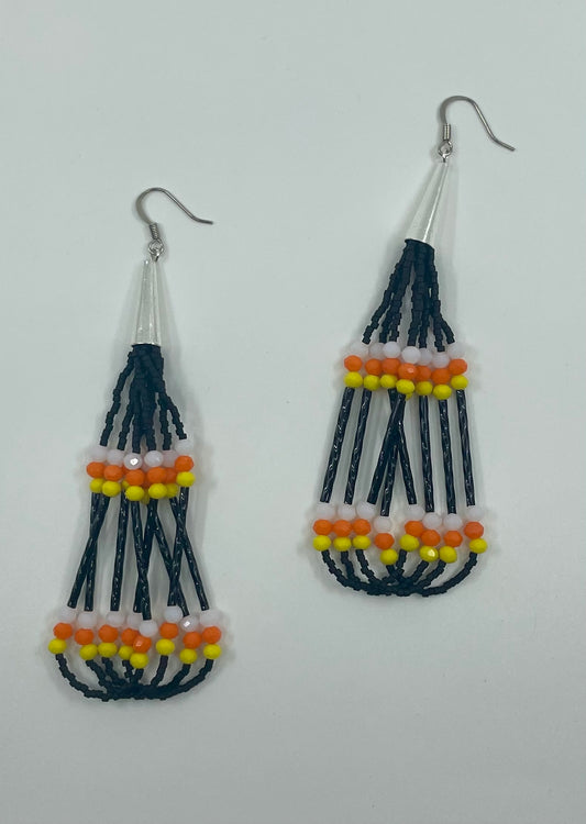 Candy Corn Fringe Earrings