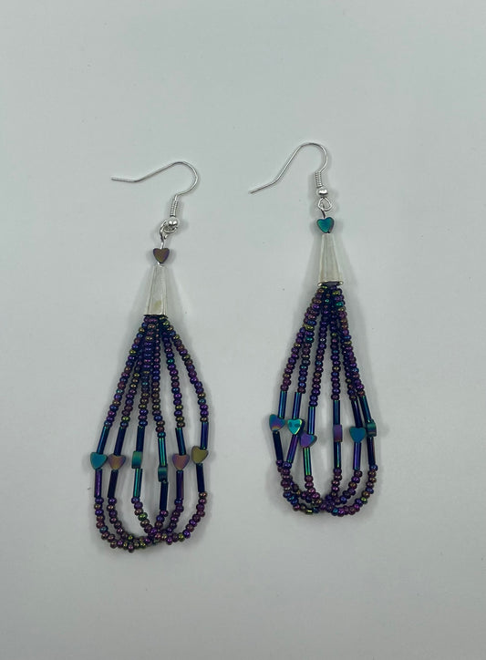 Heart Fringe Earrings
