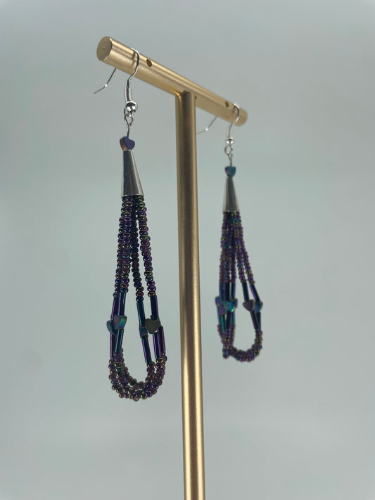Heart Fringe Earrings